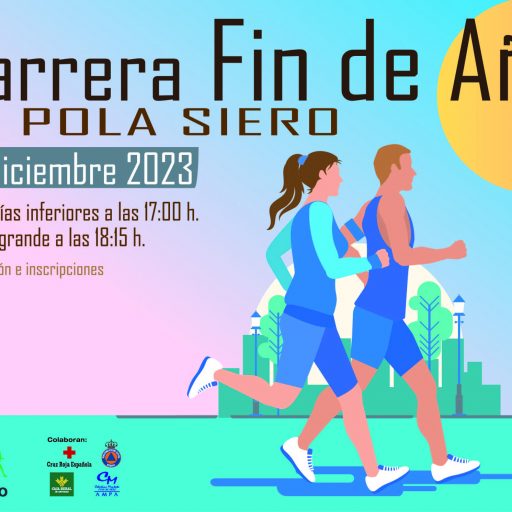 cartel CARRERA FIN DE AÑO - LA POLA SIERO 2023