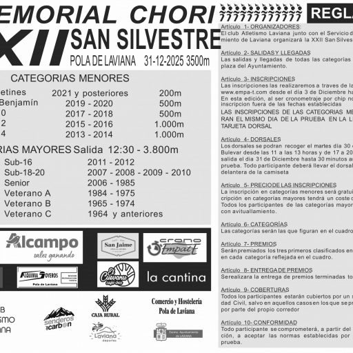 XXII SAN SILVESTRE POLA DE DE LAVIANA 2025