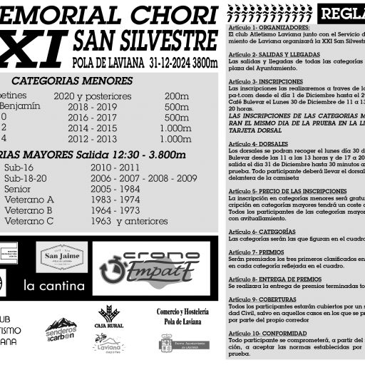 XXI SAN SILVESTRE POLA DE DE LAVIANA